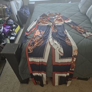 Elegant Multicolor Long Sleeve Dress